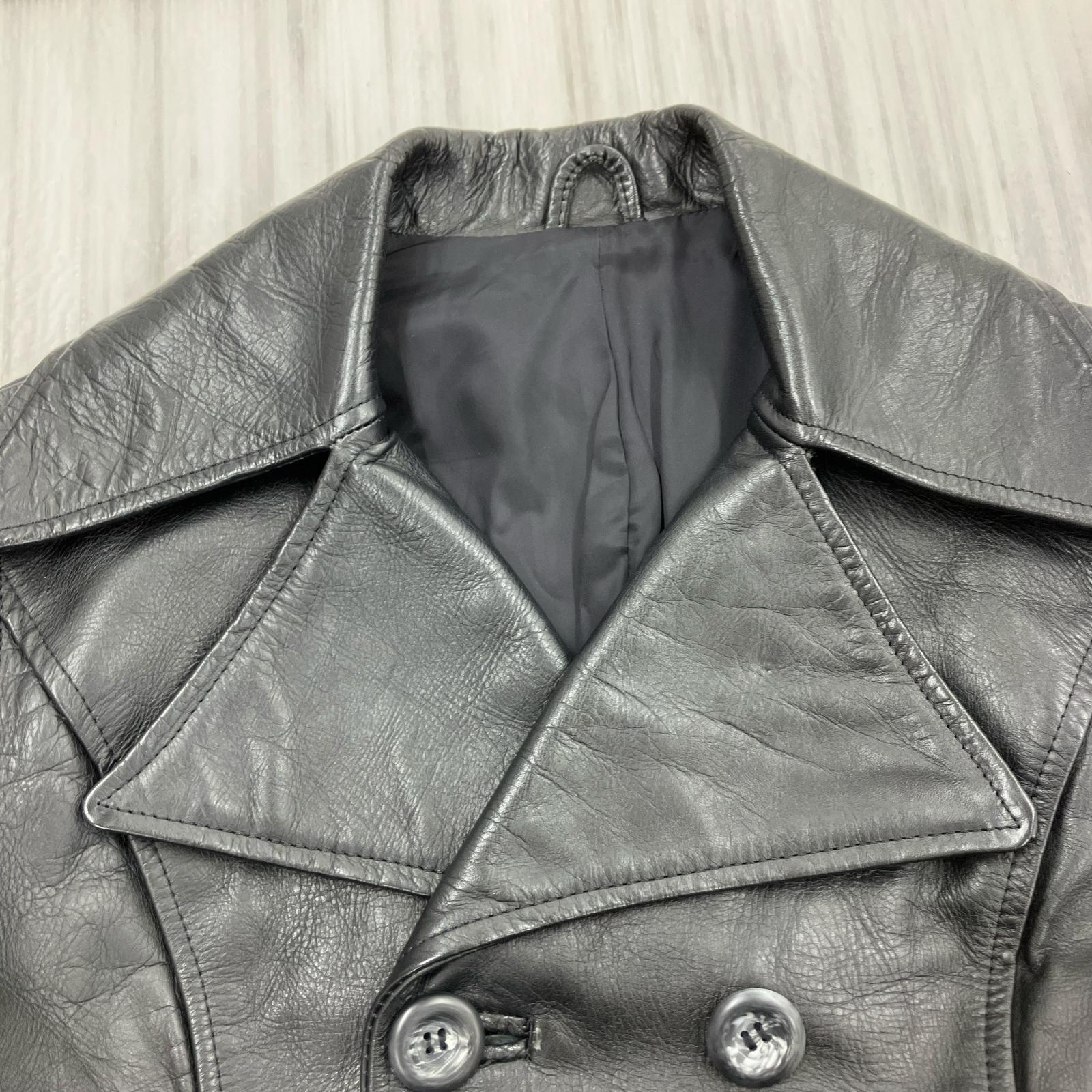 レザージャケット OZONE COMMUNITY Cow Leather Double Coat BLK ブラック