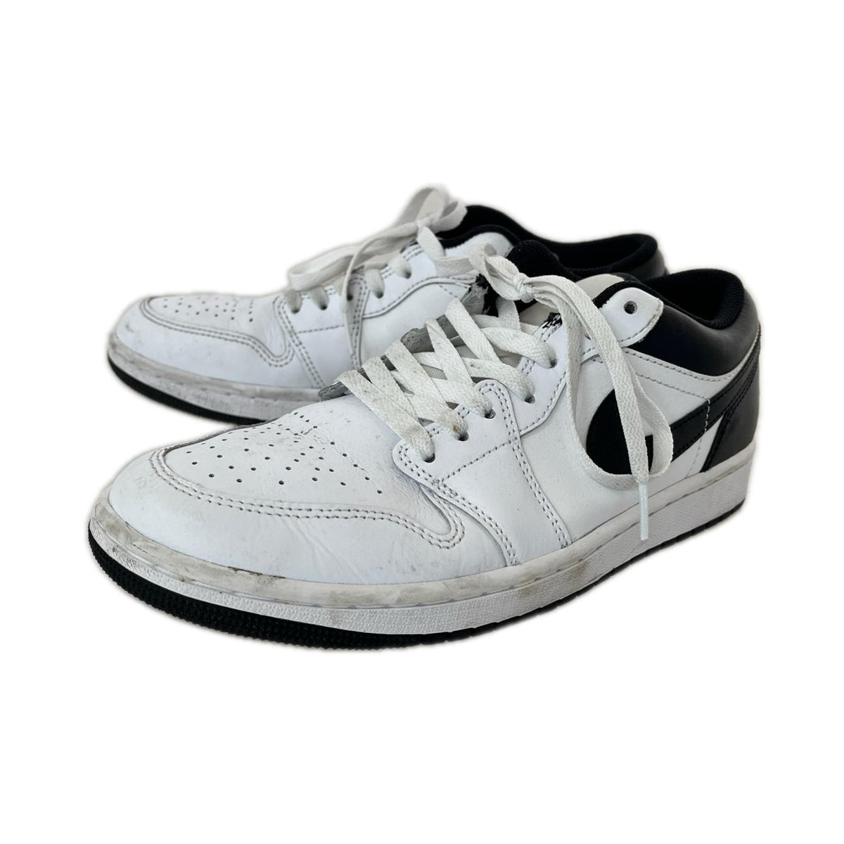 スニーカー AIR JORDAN 1 LOW WHITE/BLACK-WHITE 27cm (US9 UK8 1/2 EU44) ホワイト