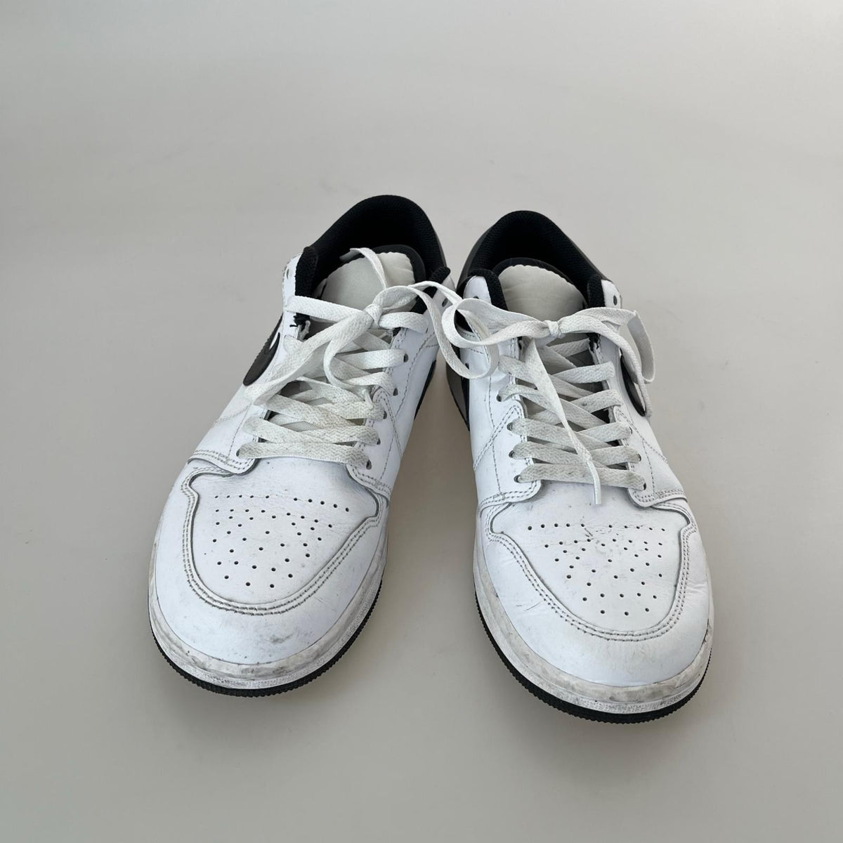 スニーカー AIR JORDAN 1 LOW WHITE/BLACK-WHITE 27cm (US9 UK8 1/2 EU44) ホワイト