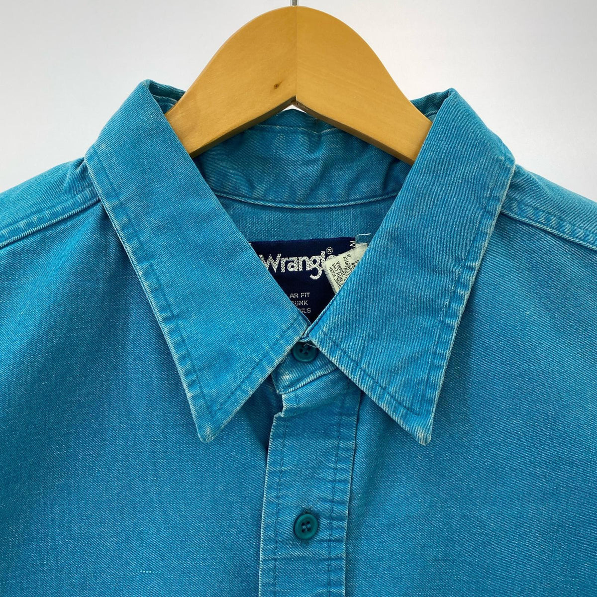 長袖シャツ 80s ウエスタン 青（XL） ブルー