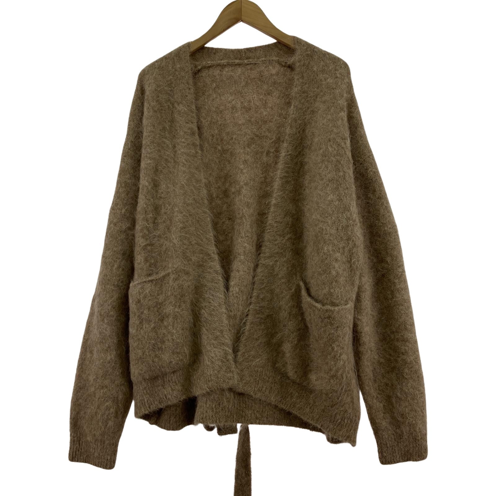 カーディガン crepuscule 23AW Suri Alpaca Short Gownアルパカカーディガン 1 ベージュ