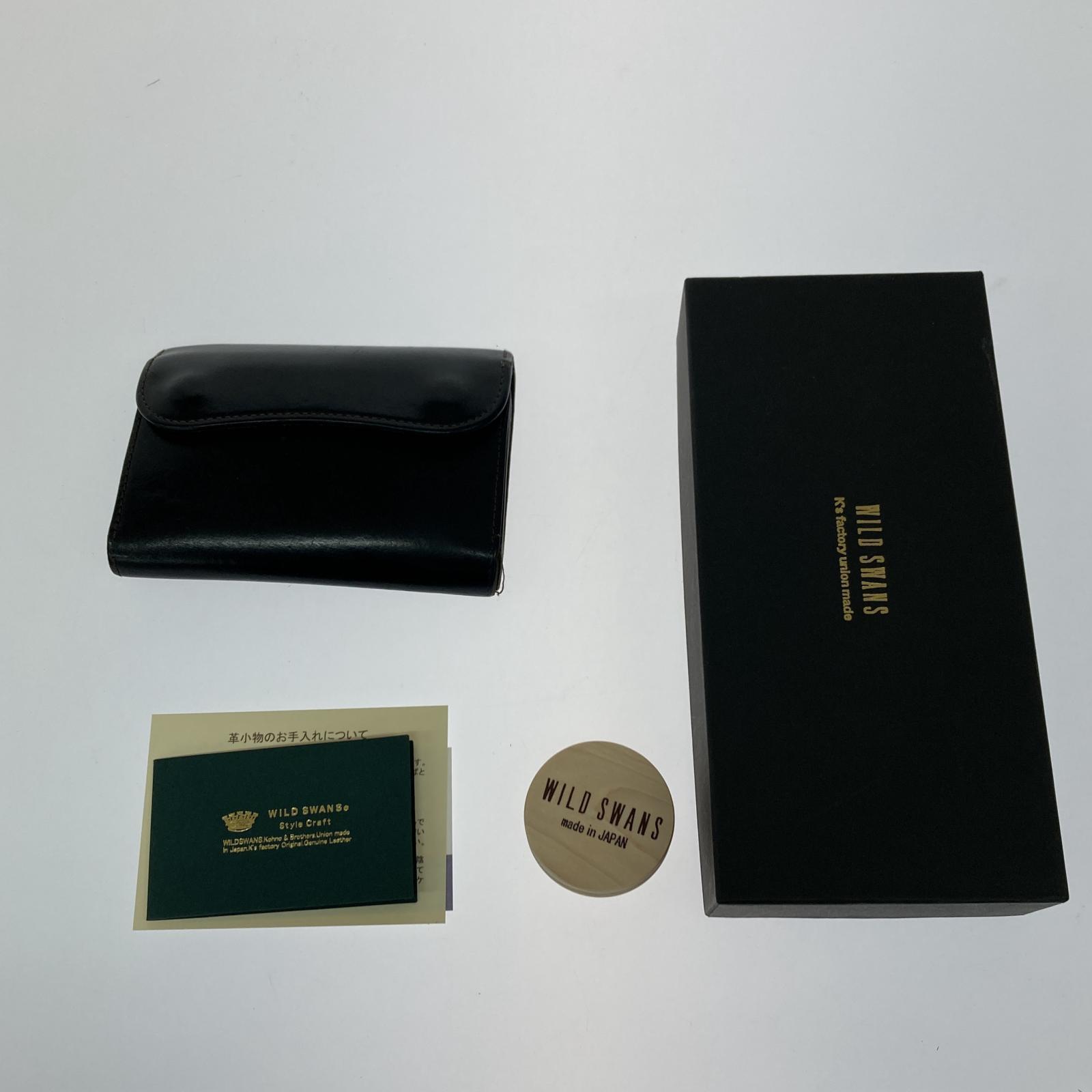 コンパクトウォレット WILD SWANS BYRNE バーン 王冠ロゴ BLK ブラック