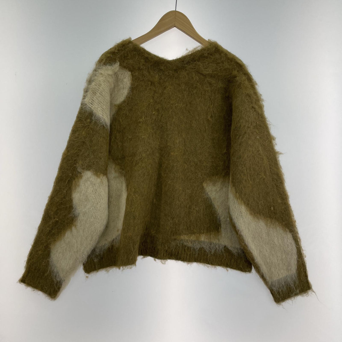 ニット Knuth Marf Uneck knit pullove カーキ