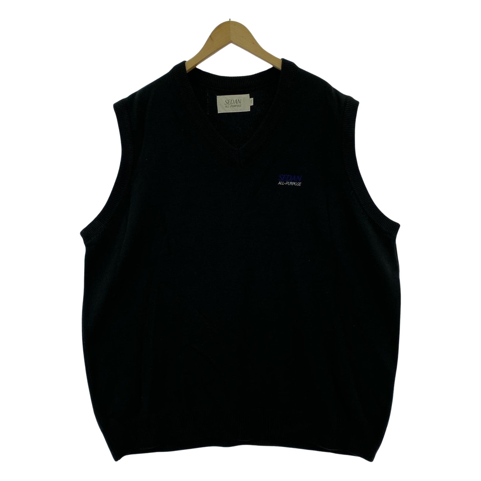 ニット SEDAN Tech Logo Knit Vest (XXL) ブラック