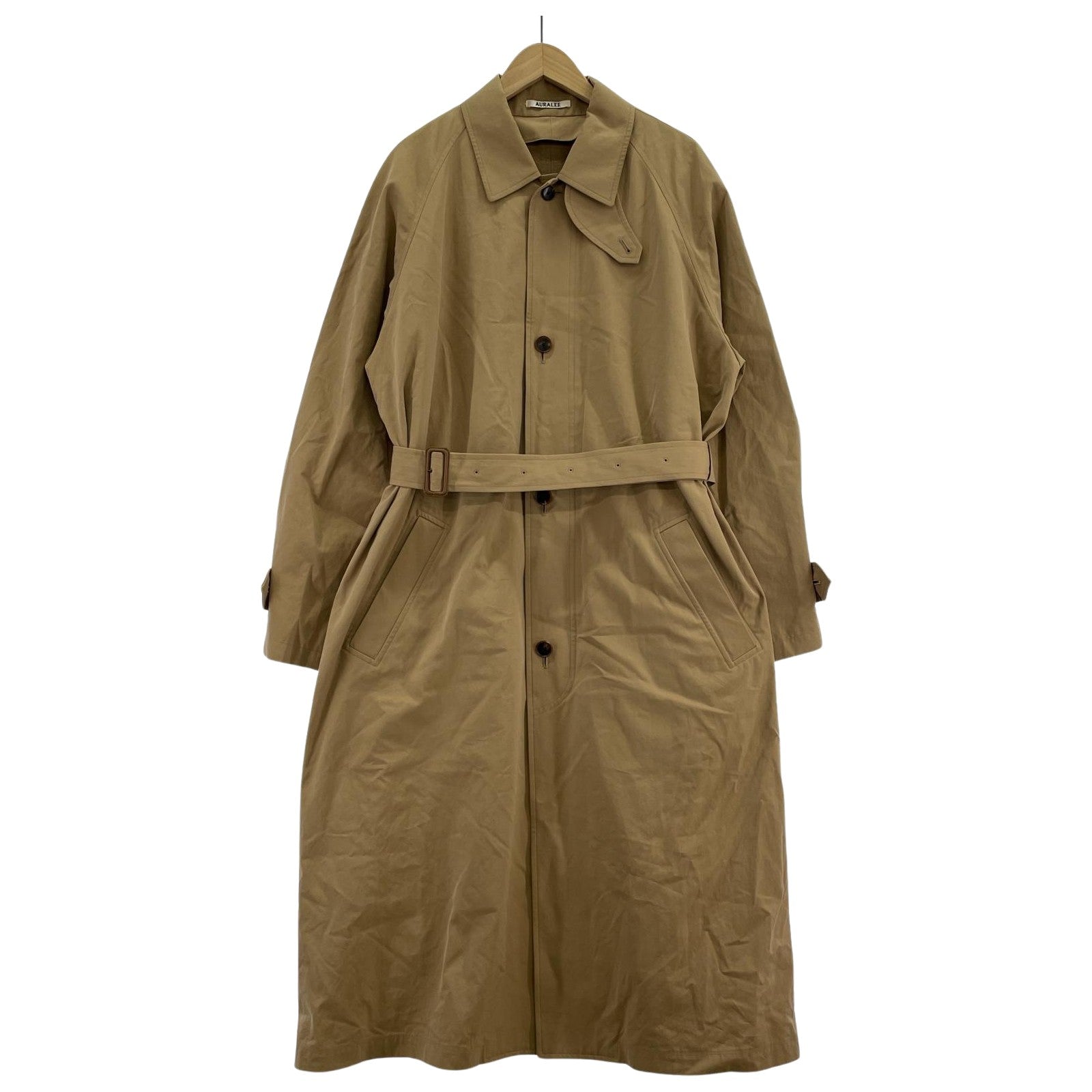ジャケット AURALEE 22AW FINX HARD TWIST GABARDINE ステンカラーコート 4 ベージュ A22AC01FB 4 ベージュ
