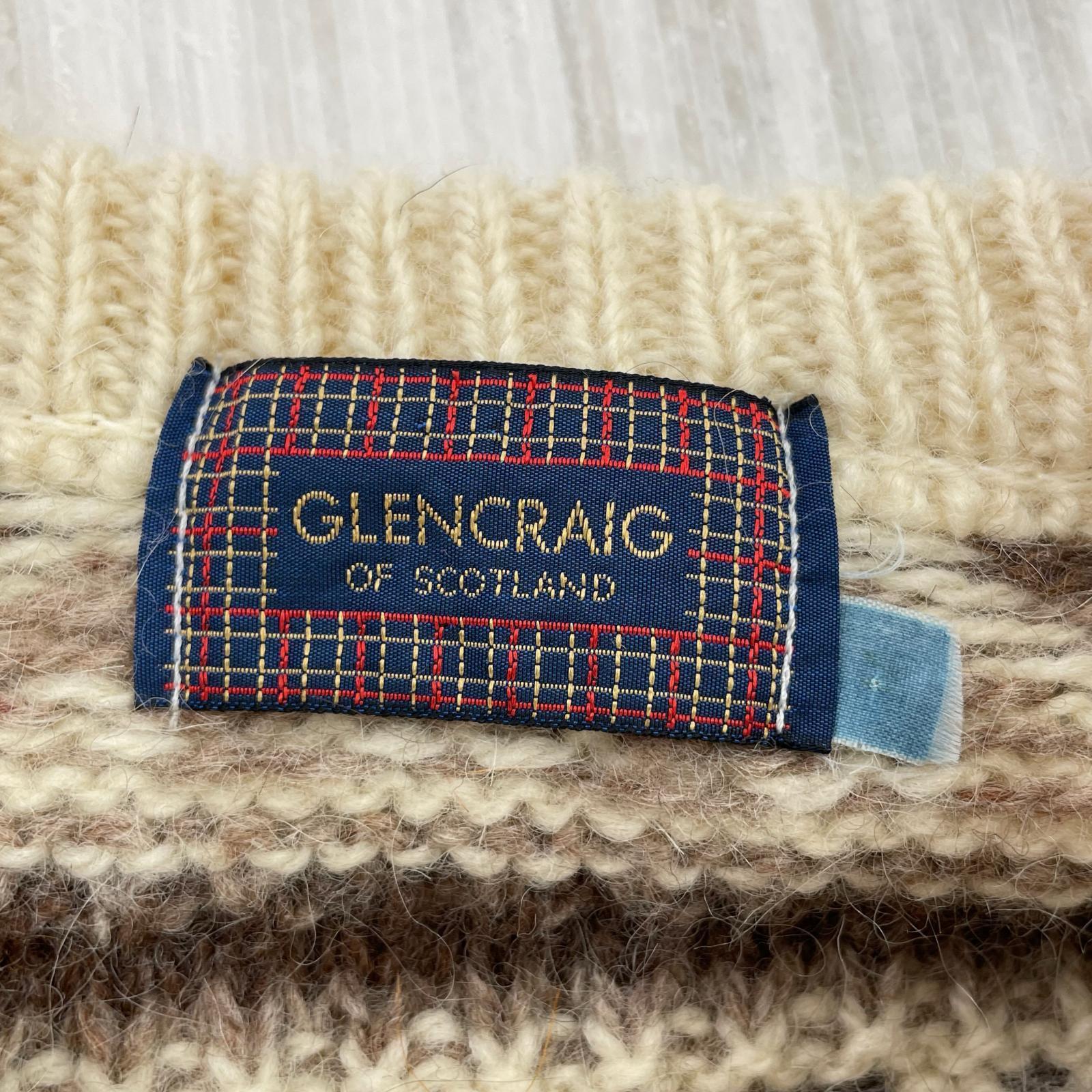 ニット GLENCRAIG ノルデイッ久ウールニット ベージュ