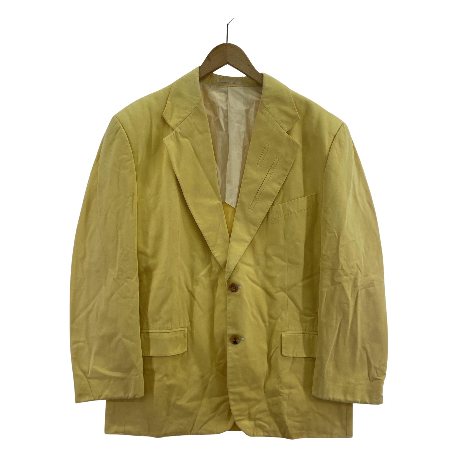 テーラードジャケット COMME des GARCONS 90s コットンテーラードジャケット M イエロー