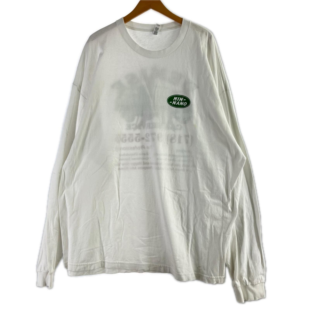 長袖Ｔシャツ MIN-NANO×DENISE CAR SERVICE L/STee 3XL ﾎﾜｲﾄ ホワイト