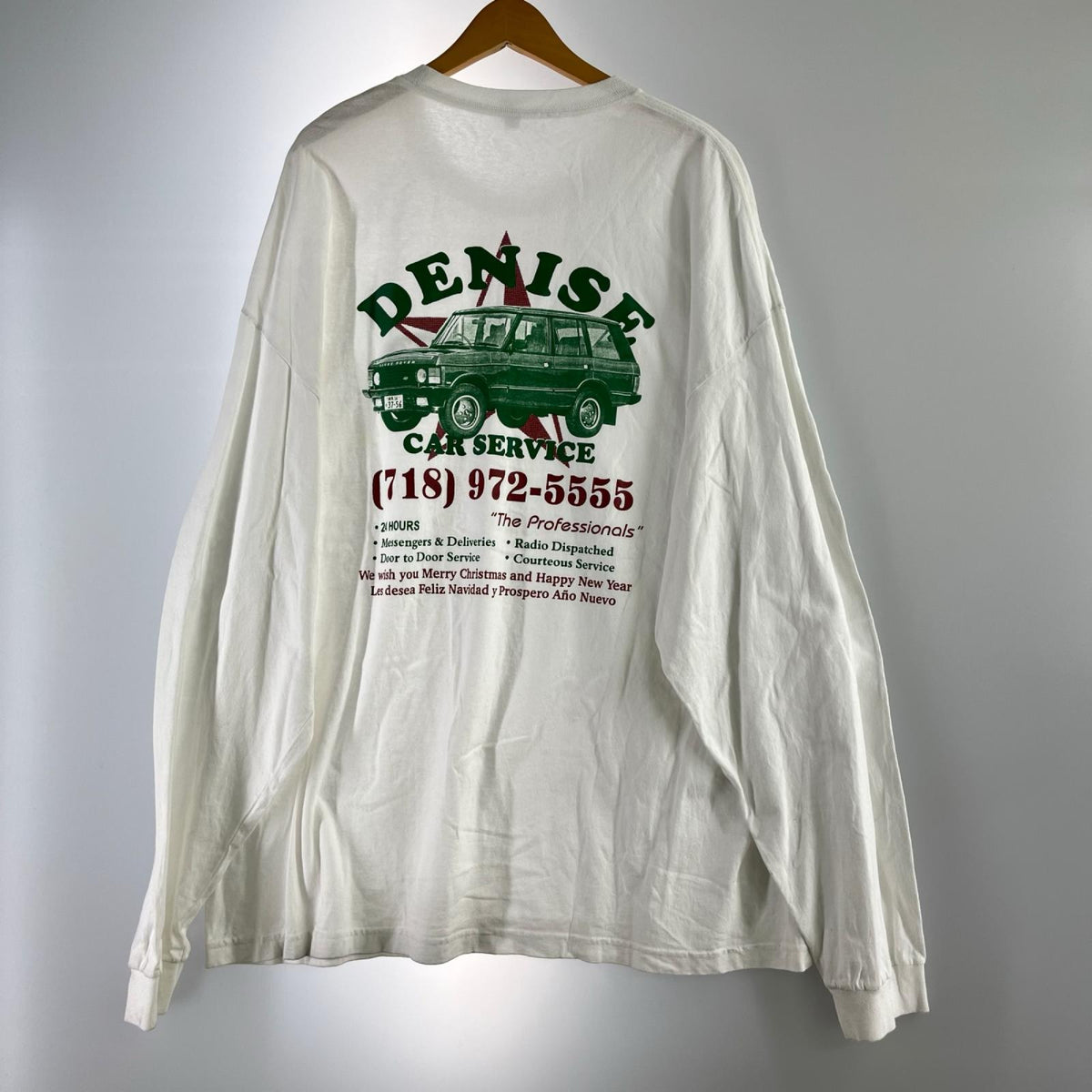 長袖Ｔシャツ MIN-NANO×DENISE CAR SERVICE L/STee 3XL ﾎﾜｲﾄ ホワイト