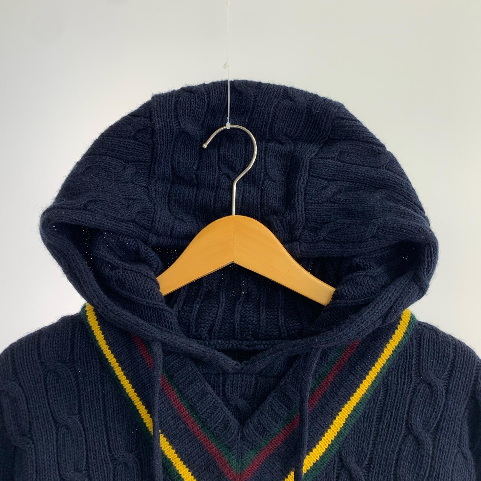 ニット Cotton Cashmere Cricket Hoodie 紺 XS SS ネイビー