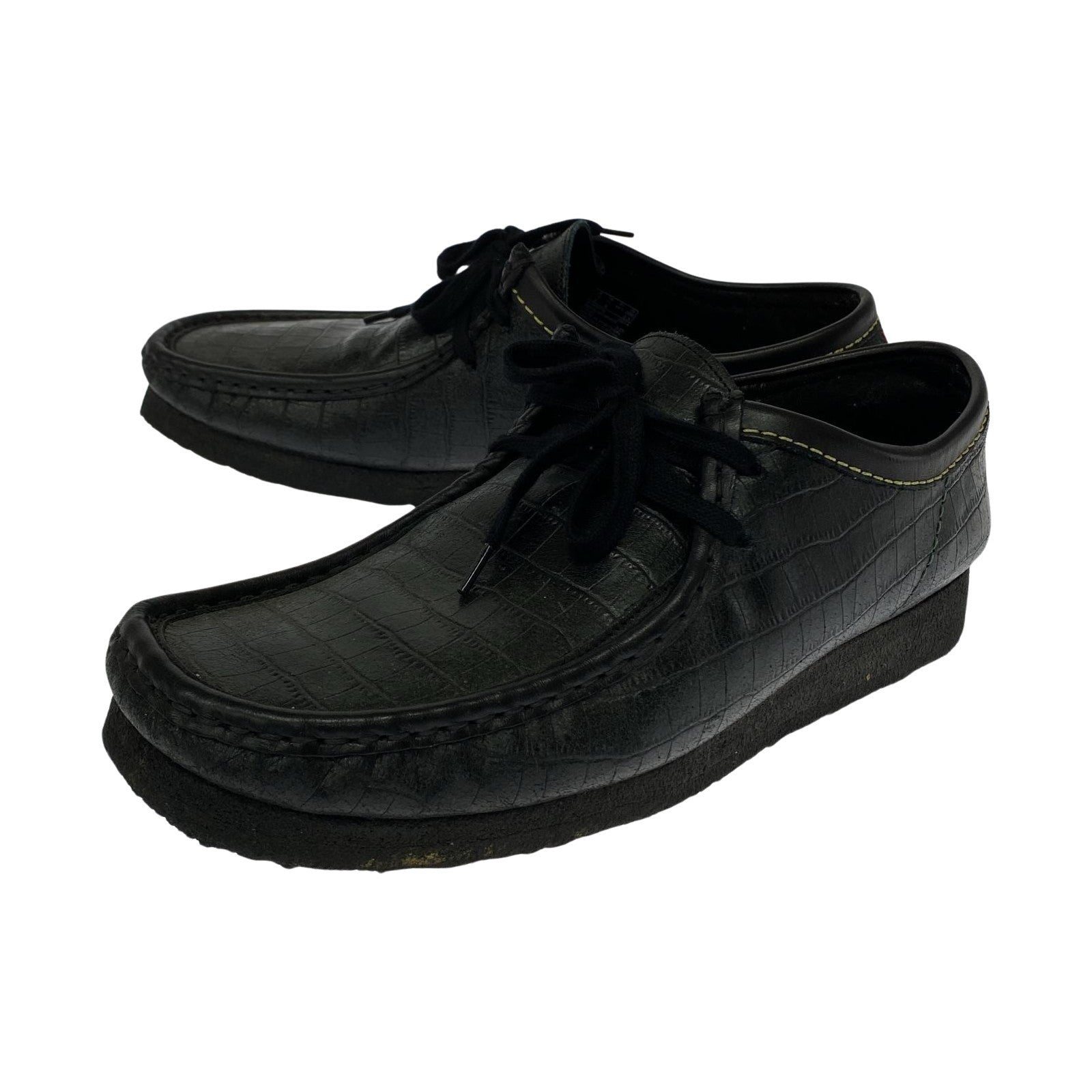 シューズ Wallabee Crocodile Embossed Leather 28.5cm (US10 1/2 UK10 EU47) ブラック