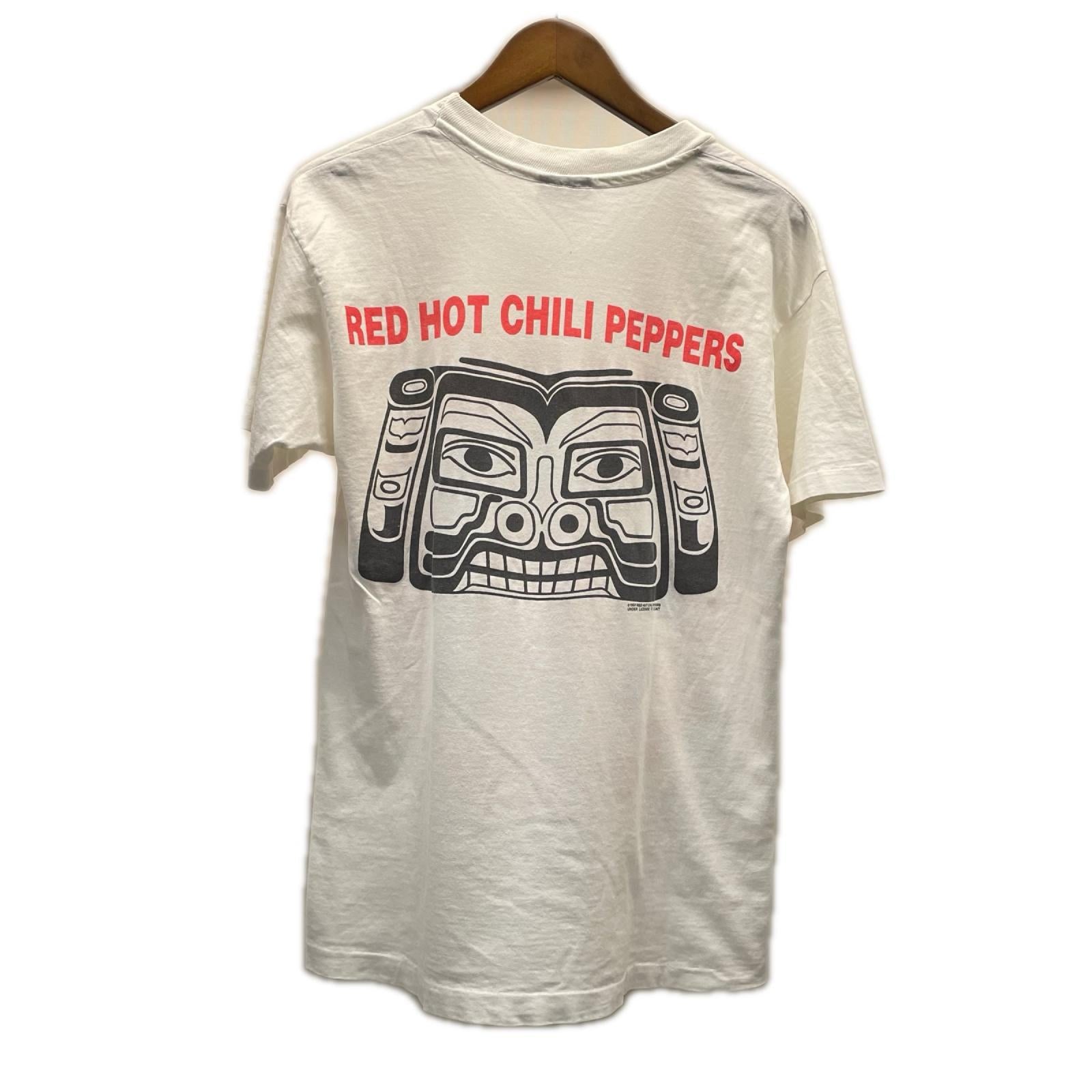 半袖Ｔシャツ 90s RED HOT CHILI PEPPERS Aztec ﾊﾞﾝﾄﾞTee M 1991年 Giantﾀｸﾞ M ホワイト