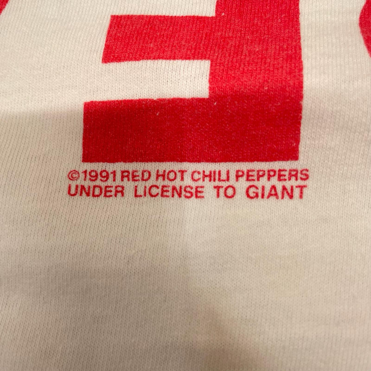 半袖Ｔシャツ 90s RED HOT CHILI PEPPERS Aztec ﾊﾞﾝﾄﾞTee M 1991年 Giantﾀｸﾞ M ホワイト