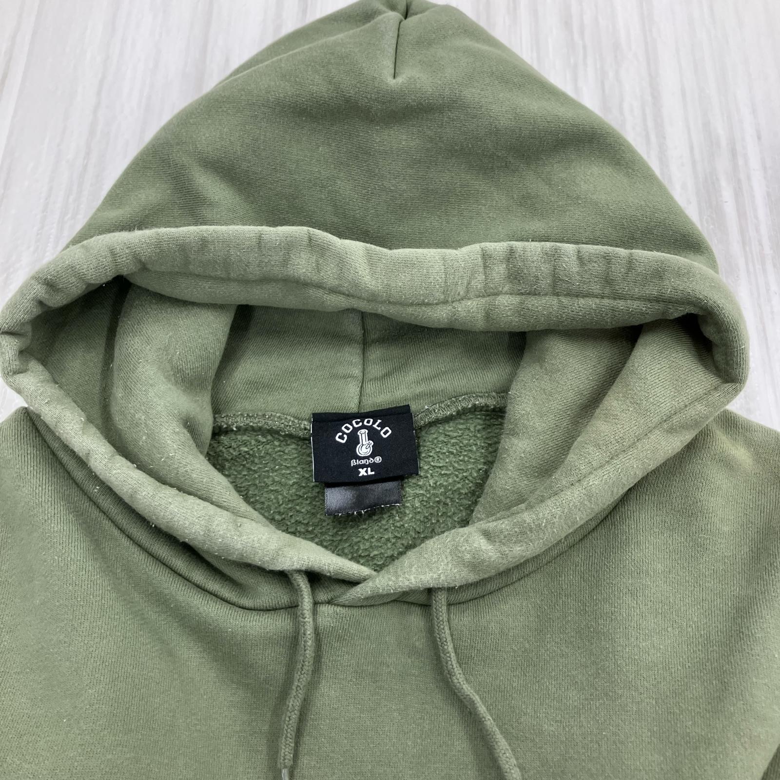 パーカー COCOLO Bland Cotton Pullover Hoodie XL KHK カーキ