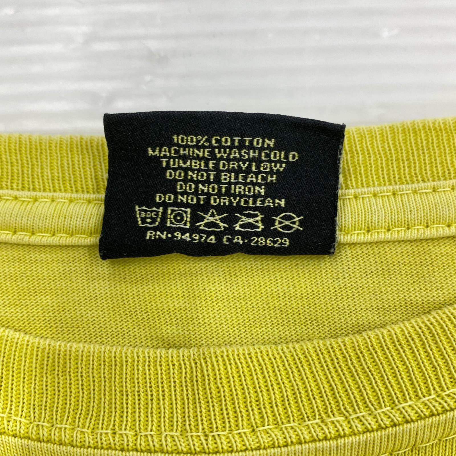 半袖Ｔシャツ STUSSY ピグメントダイ ワールドツアーTee L イエロー L