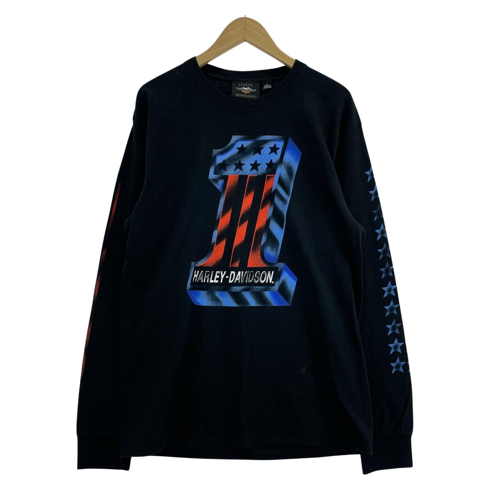 長袖Ｔシャツ アメリカ　１　黒　L L ブラック
