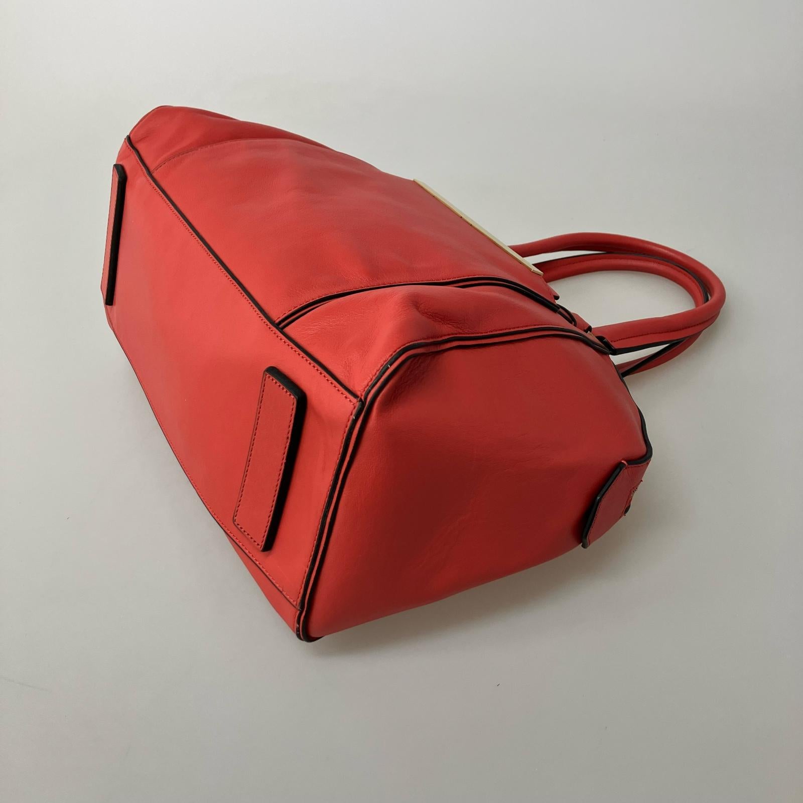 ハンドバッグ Leather Tote RED