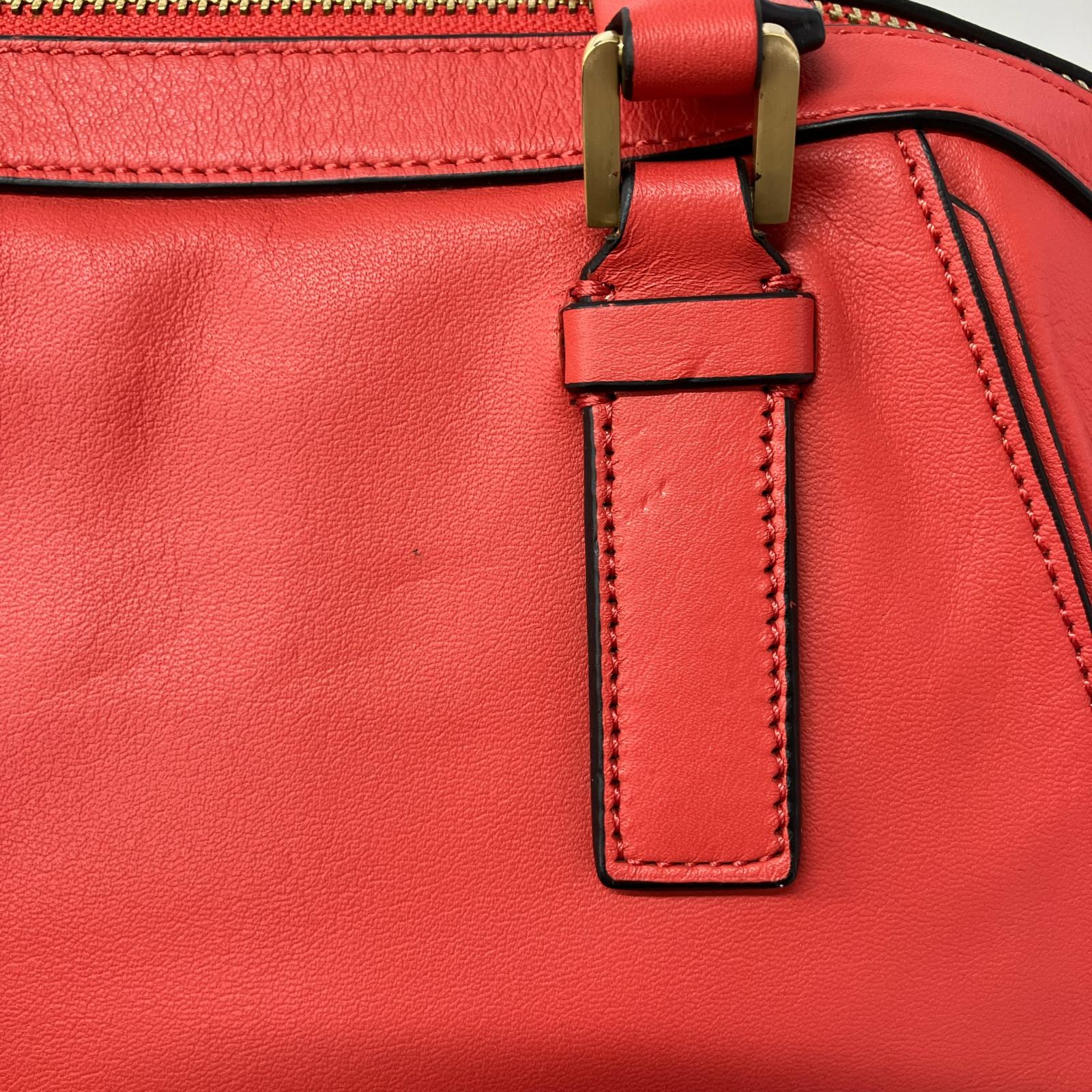 ハンドバッグ Leather Tote RED