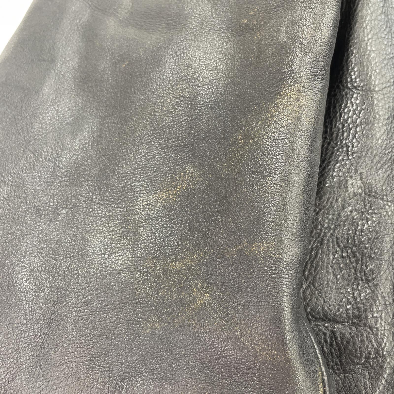 レザージャケット NEON LEATHER GARMENT シドジャン ブラック