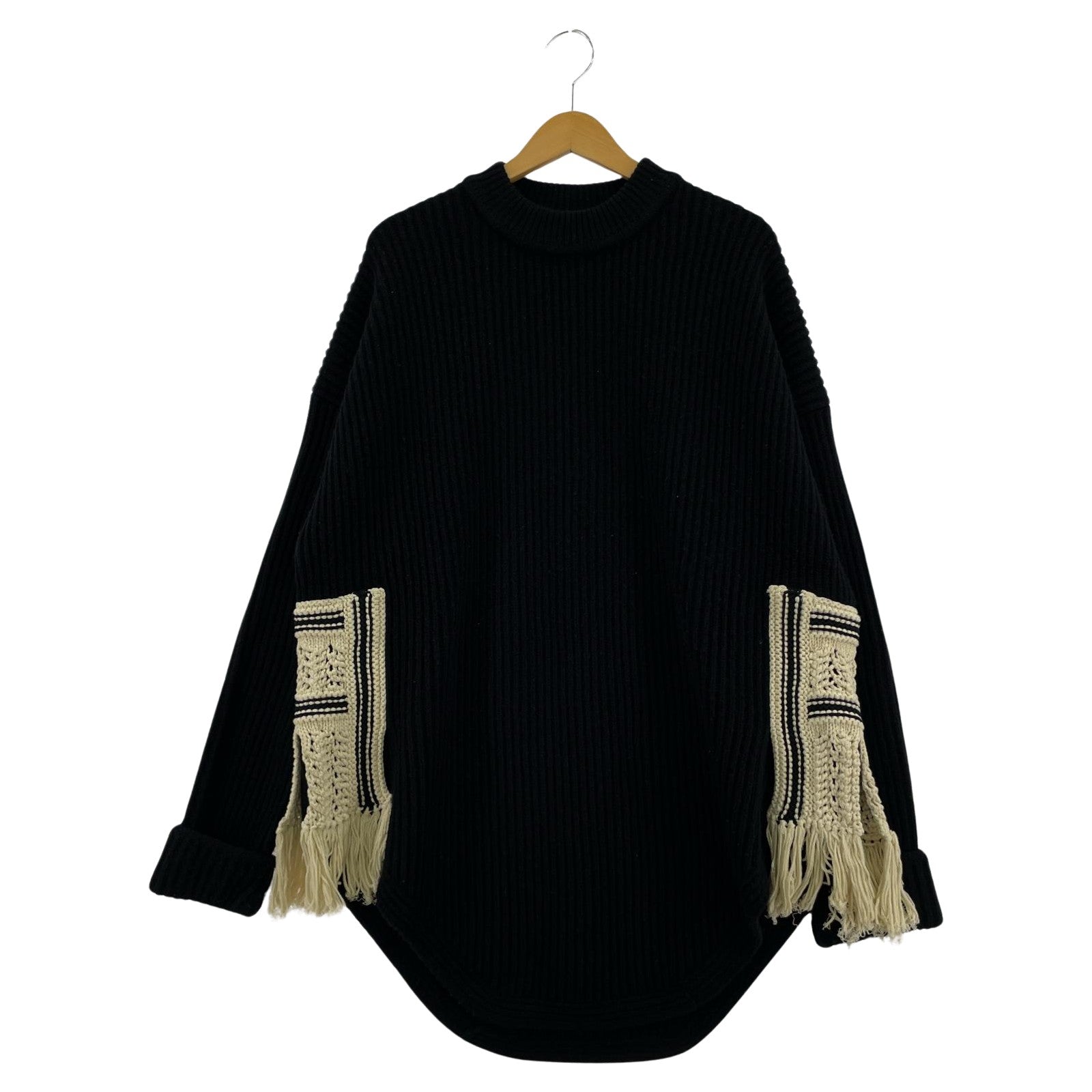 ニット JIL SANDER 20AW SWEATER HN LS デザインニット 44 ブラック JSMR751008 MRY21048 44 ブラック