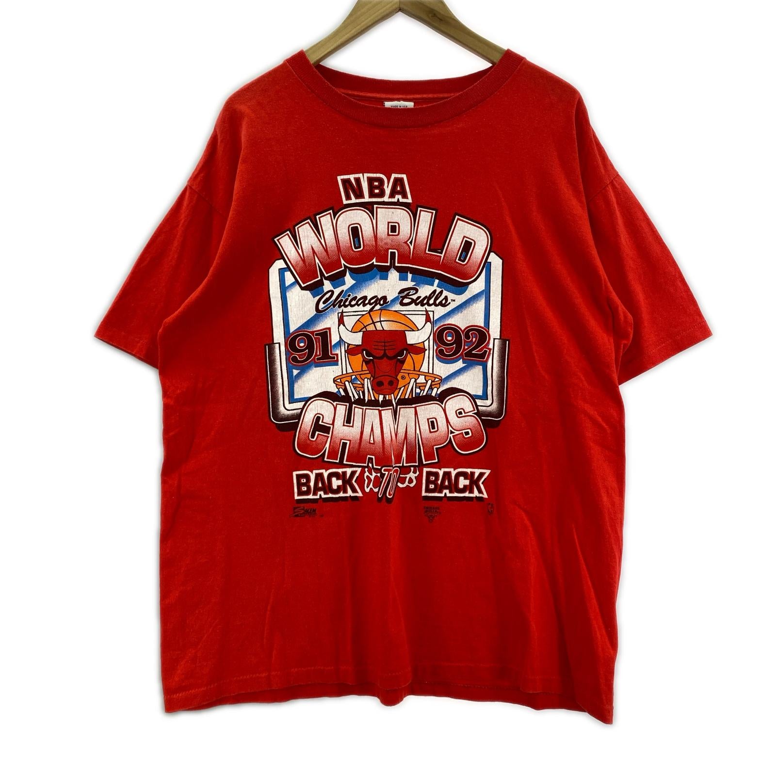 半袖Ｔシャツ BULLS　92　赤　XL　ワールドチャンピオン レッド