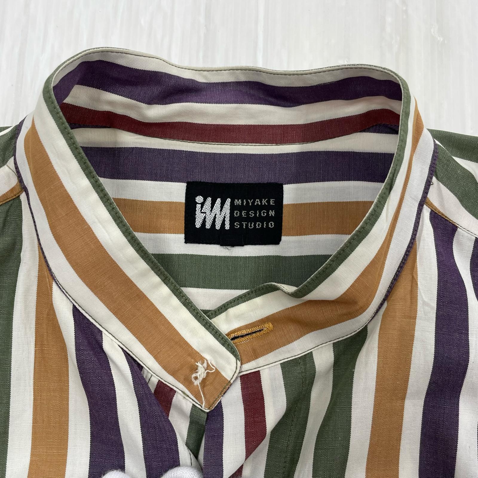 長袖シャツ im MIYAKE DESIGN STUDIO マルチストライプシャツ M マルチカラー