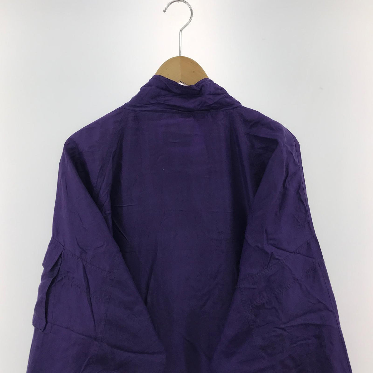 ジャケット EVR SILK/NYLON ZIP UP JACKET PURPLE L パープル