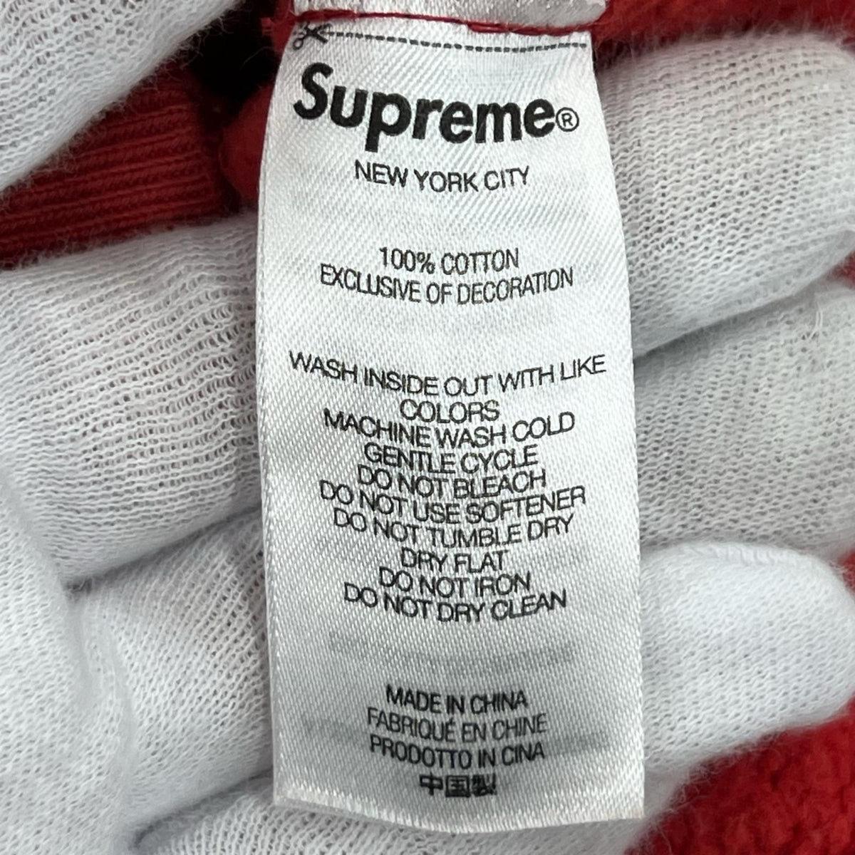 パーカー 21AW Rhinestone Hooded Sweatshirt S レッド