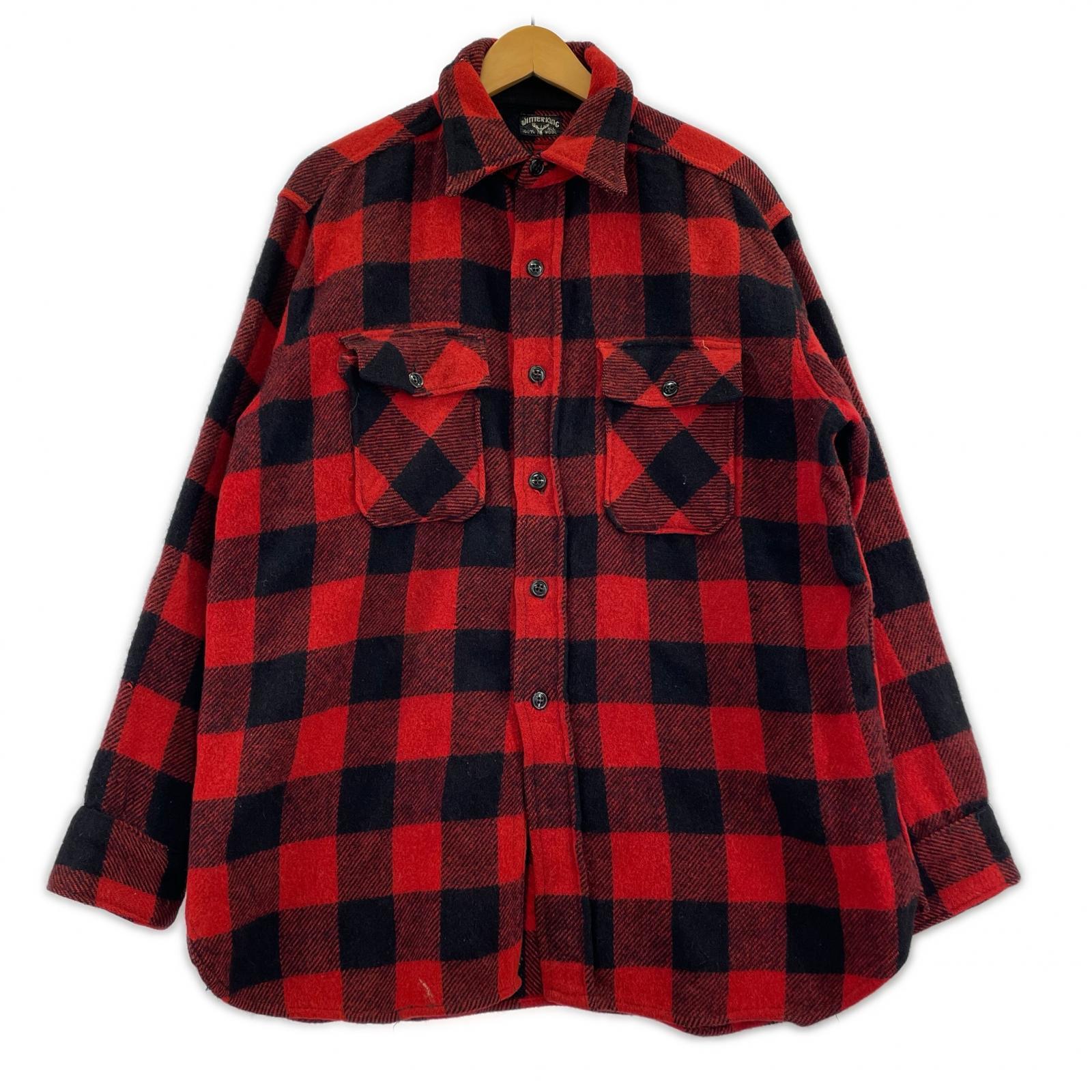 長袖シャツ 50s WINTERKING wool check shirt