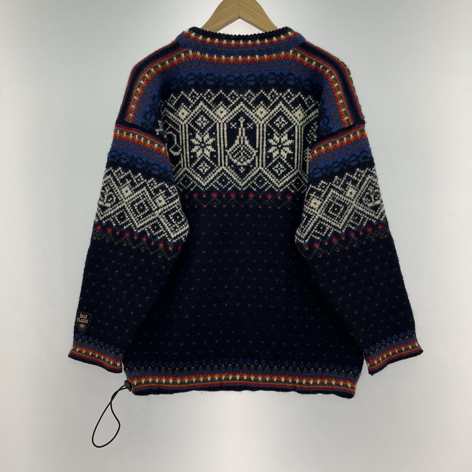 ニット DALE OF NORWAY ﾊｰﾌｼﾞｯﾌﾟ ネイビー