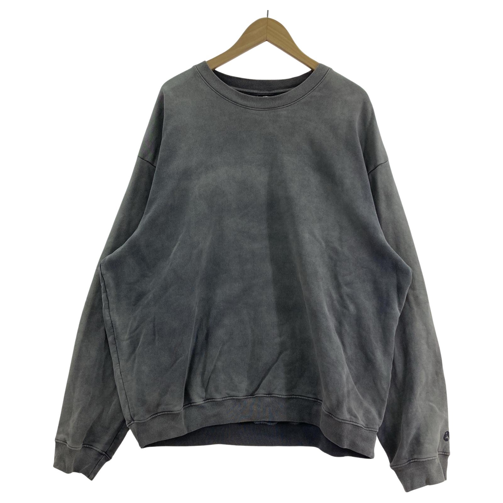スウェット ECOSYSTEM PROCES CREWNECK VINTAGE BLACK フェード加工スウェット XL グレー