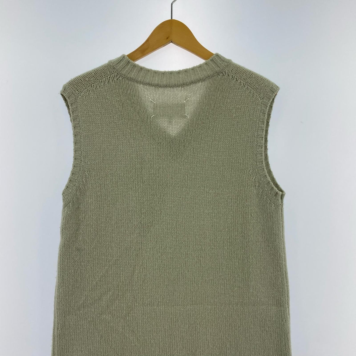 その他トップス Vネックロング丈ニット XS カーキ