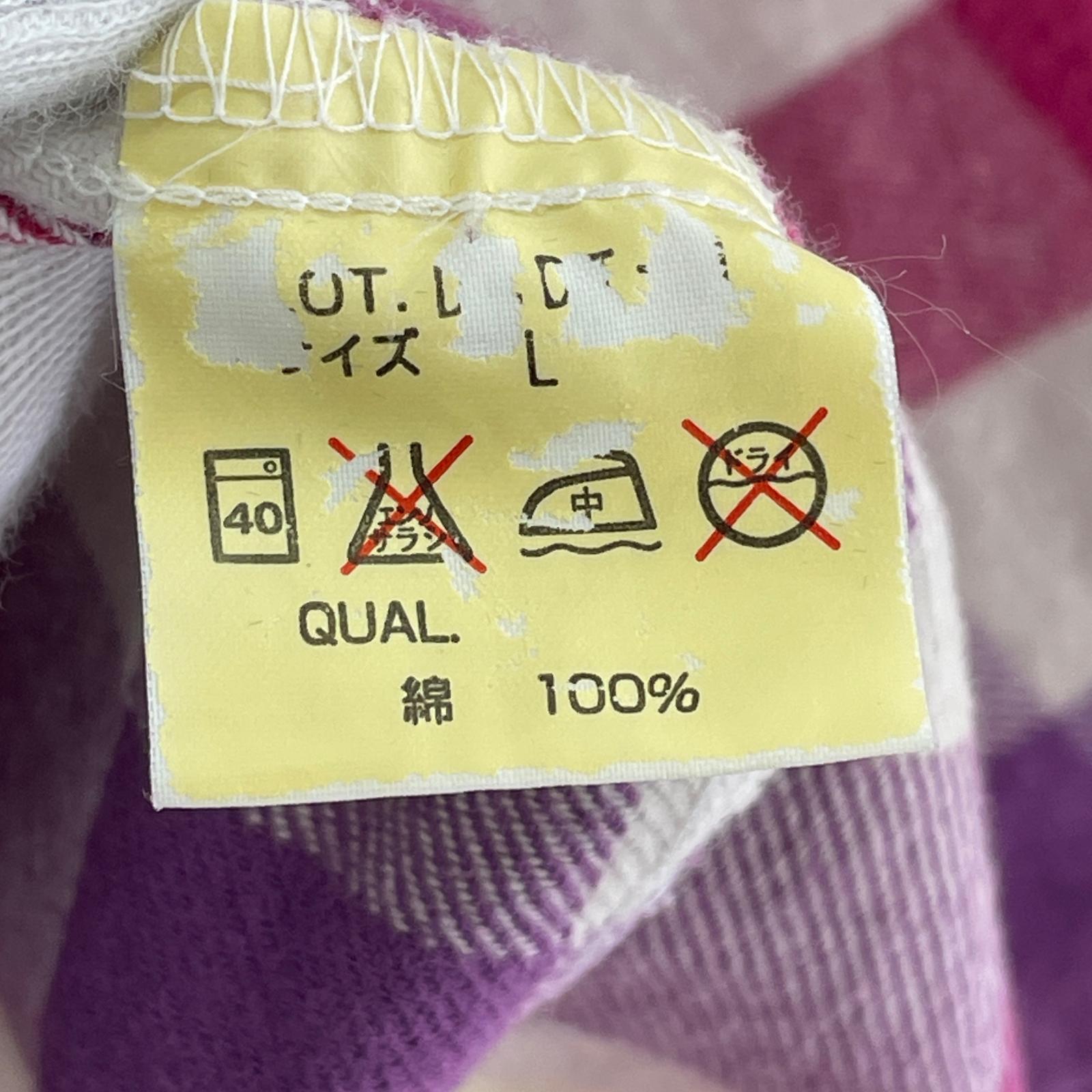 半袖シャツ チェックシャツ　ピンク L ピンク