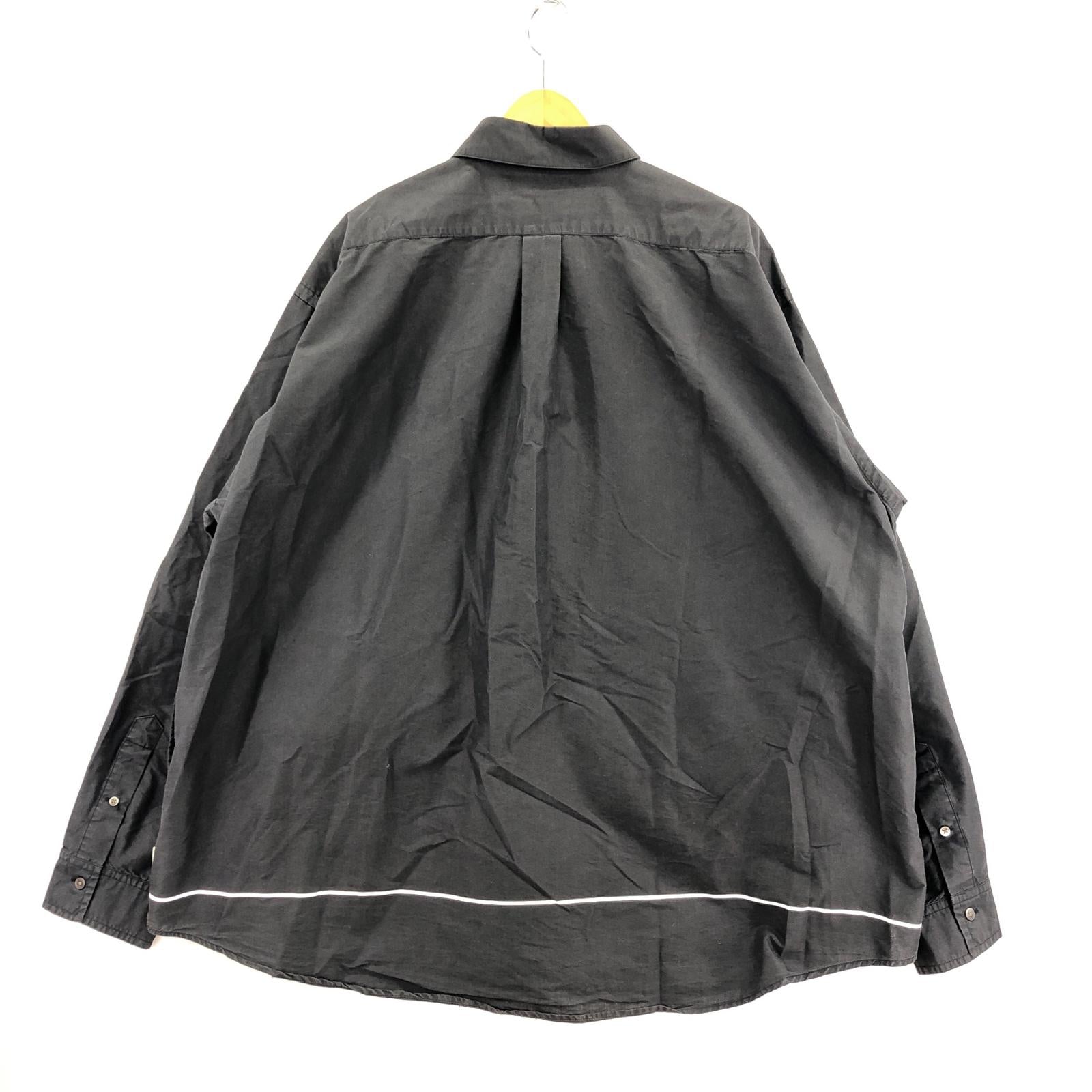 長袖シャツ SSZ balloon overshirt 黒 L ブラック