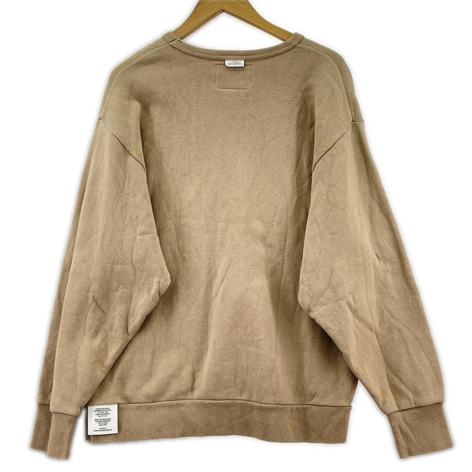 スウェット INSECT CREW NECK　カーキ ベージュ