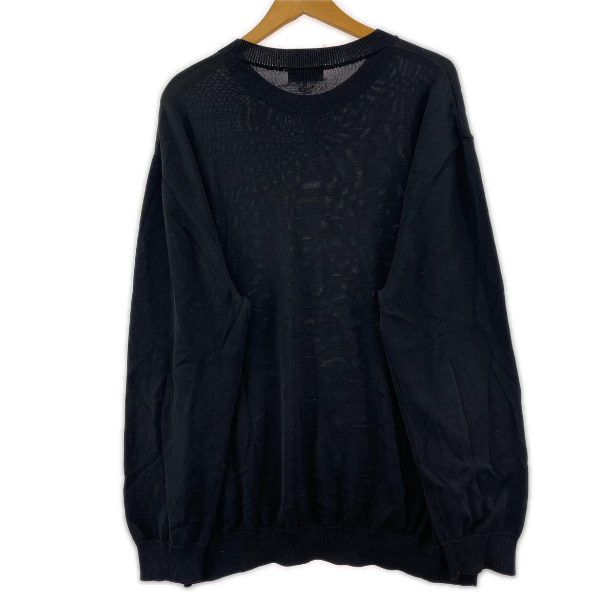 ニット SATURDAYS NEW YORK CITY ｺｯﾄﾝﾆｯﾄ 黒 XL LL ブラック