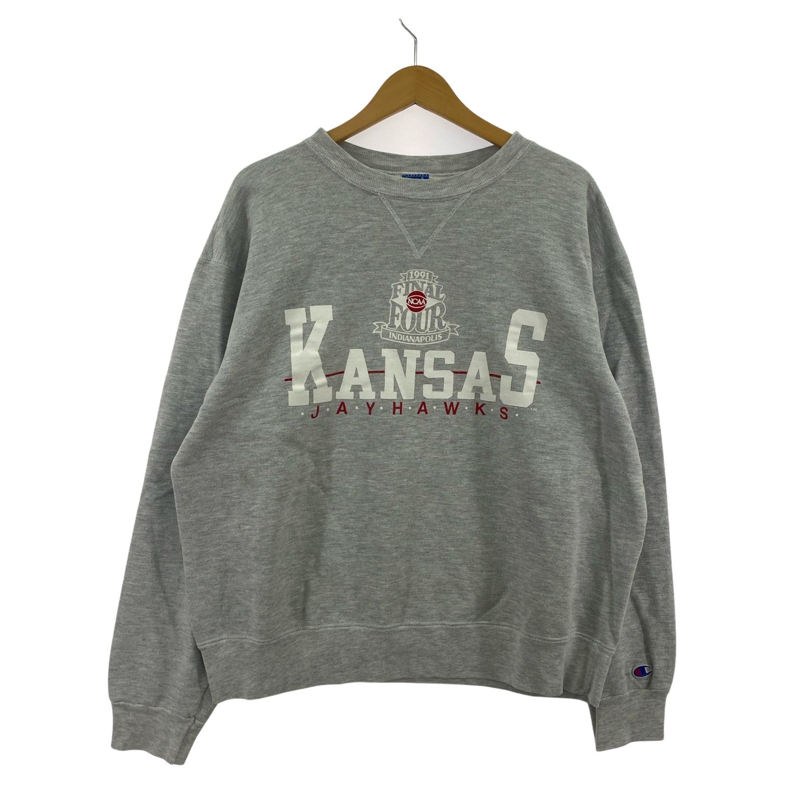 スウェット 90s KANSAS プリント スウェット グレー（XL） グレー