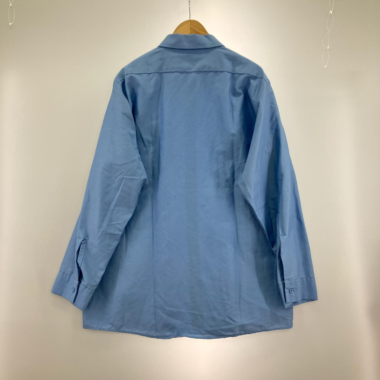 半袖シャツ 80s WORK WEAR 青（L） L ブルー