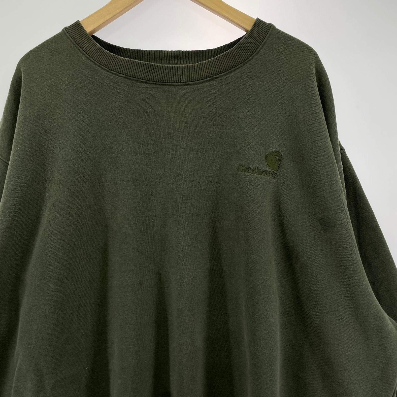 スウェット Carhartt クルーネックスウェット 2XLT グリーン グリーン
