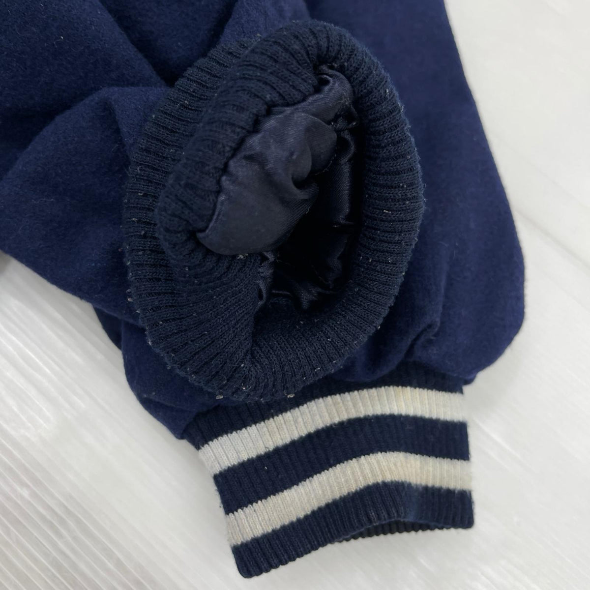 ジャケット GENUINE MERCHANDISE ウールスタジャン 3XL ネイビー
