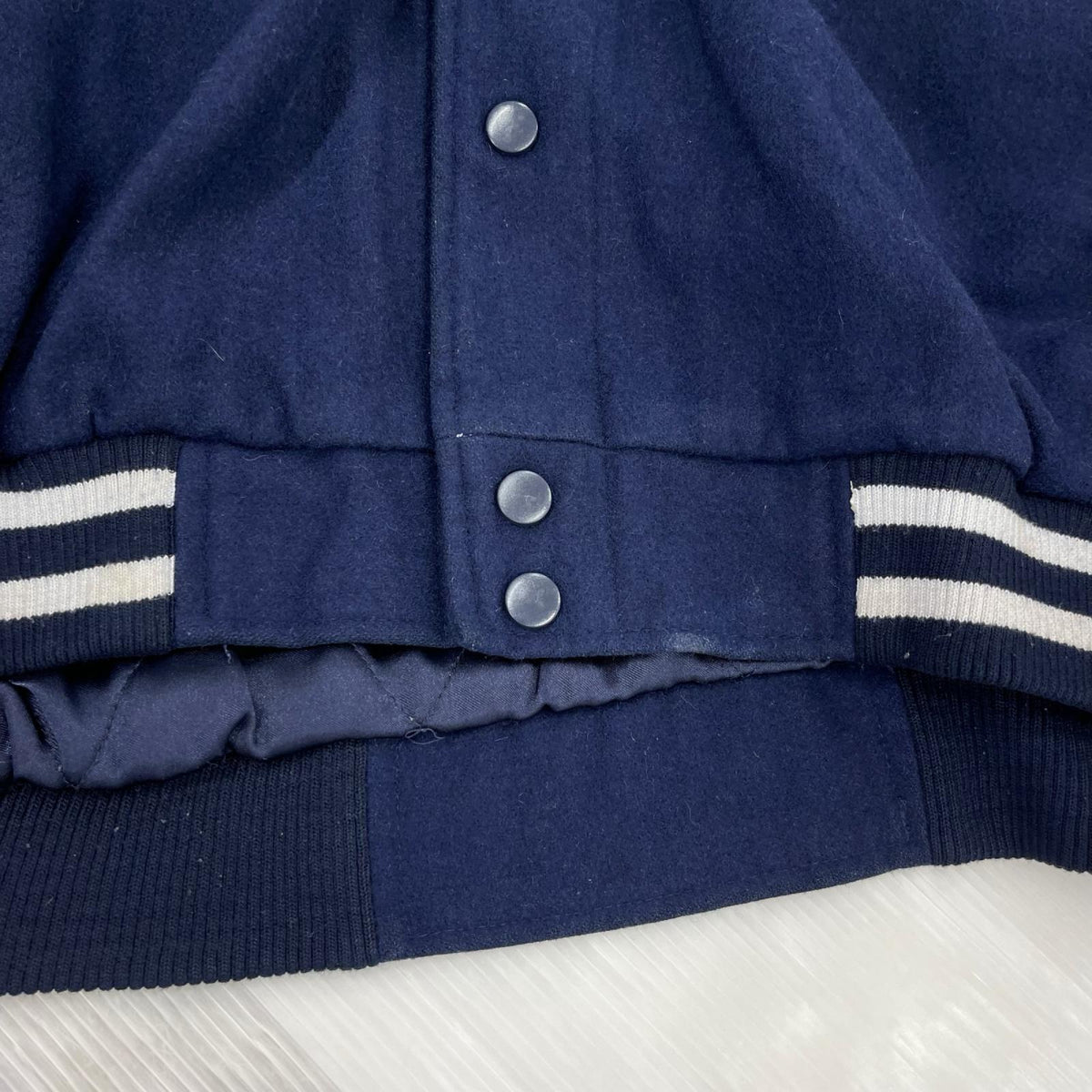 ジャケット GENUINE MERCHANDISE ウールスタジャン 3XL ネイビー