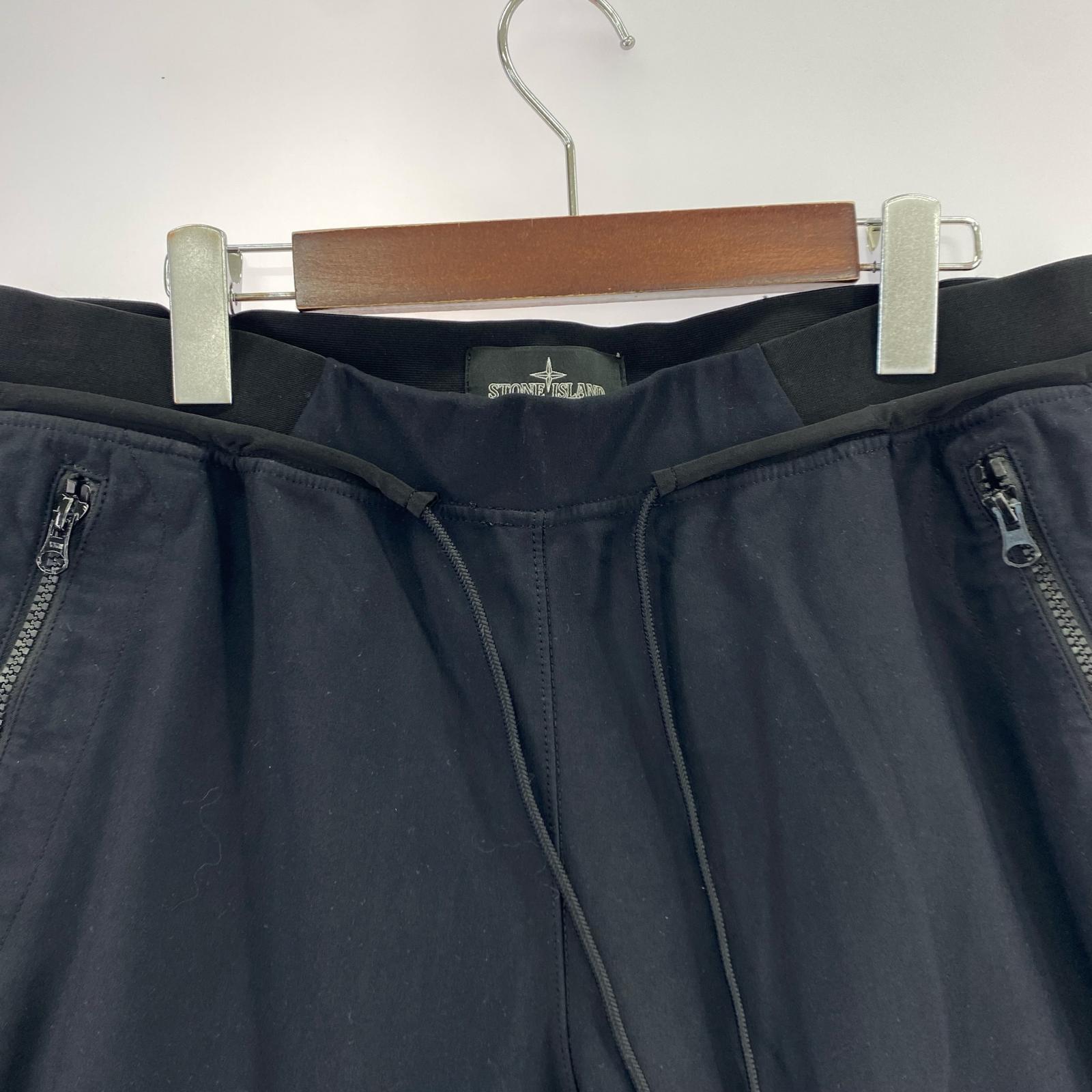 パンツ STONE ISLAND ストレッチジョガーパンツ 黒 (50) 50 ブラック