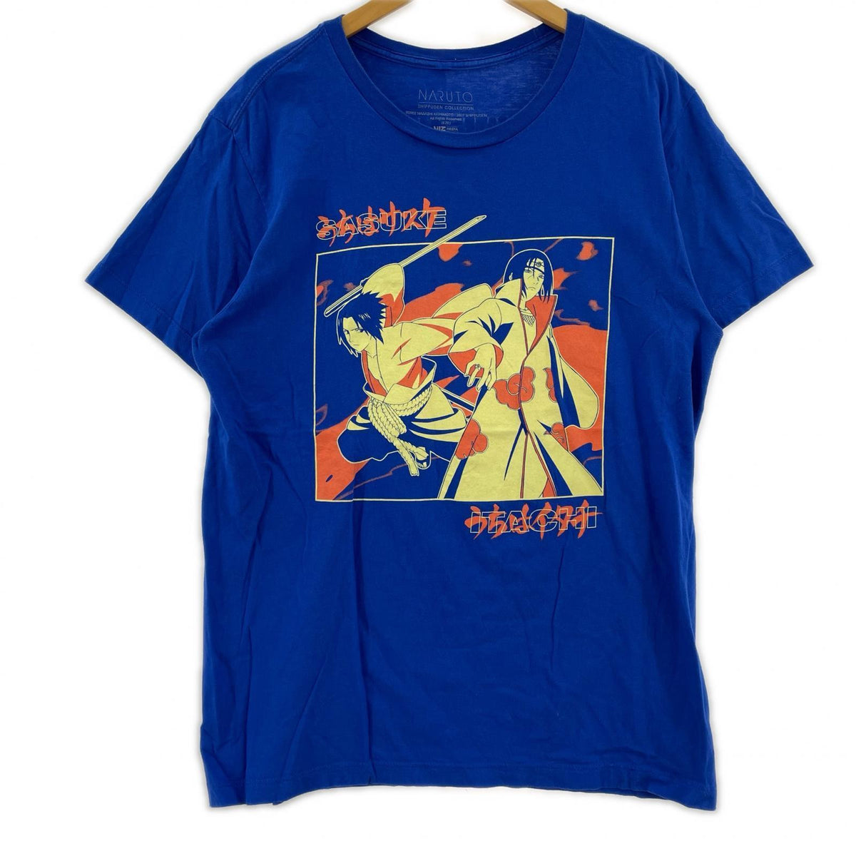 半袖Ｔシャツ NARUTO うちはサスケ うちはイタチ（L） L ブルー