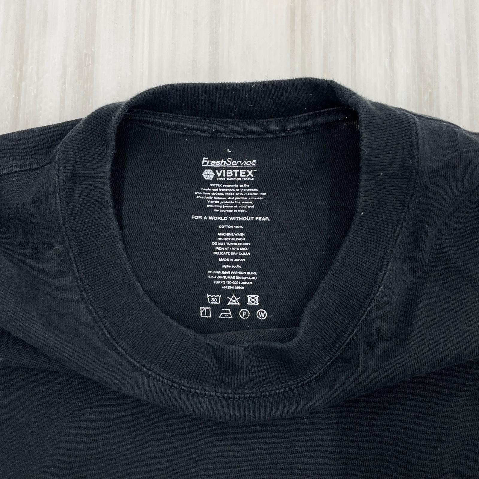 半袖Ｔシャツ FreshService VIBTEX 刺繍L/S Tee L ブラック L ブラック