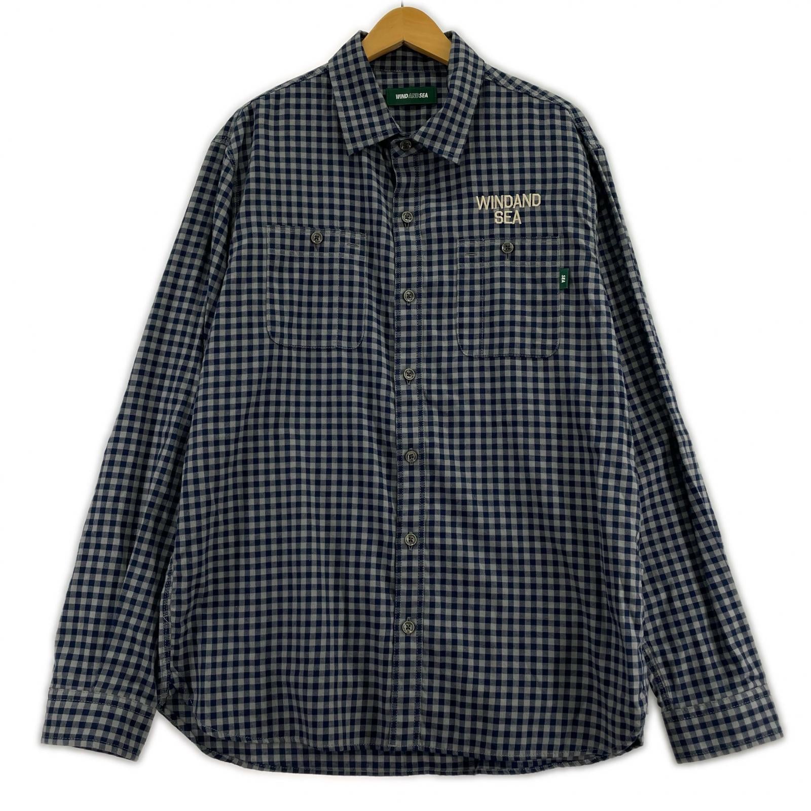 長袖シャツ チェックシャツ（XL）BLU
