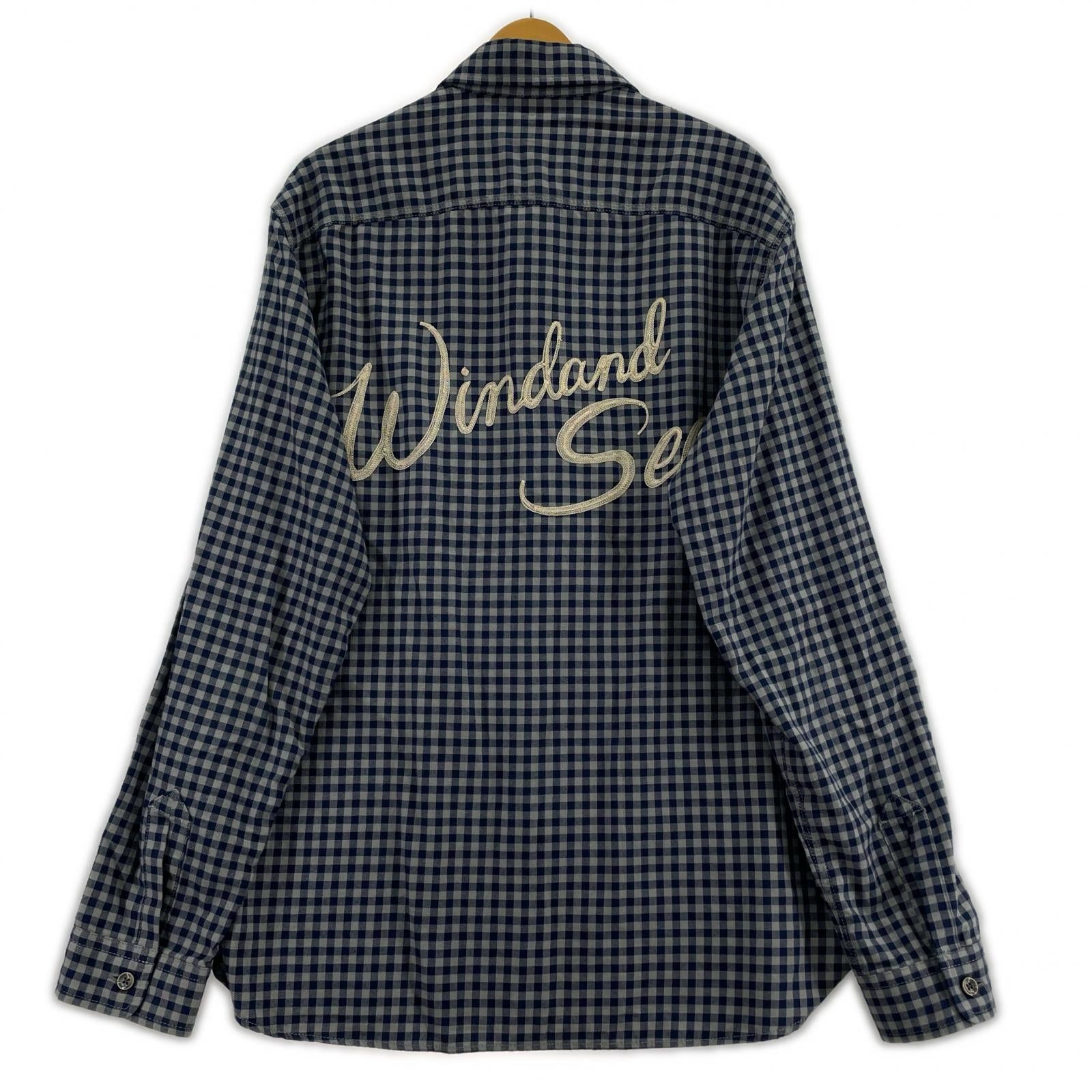 長袖シャツ チェックシャツ（XL）BLU