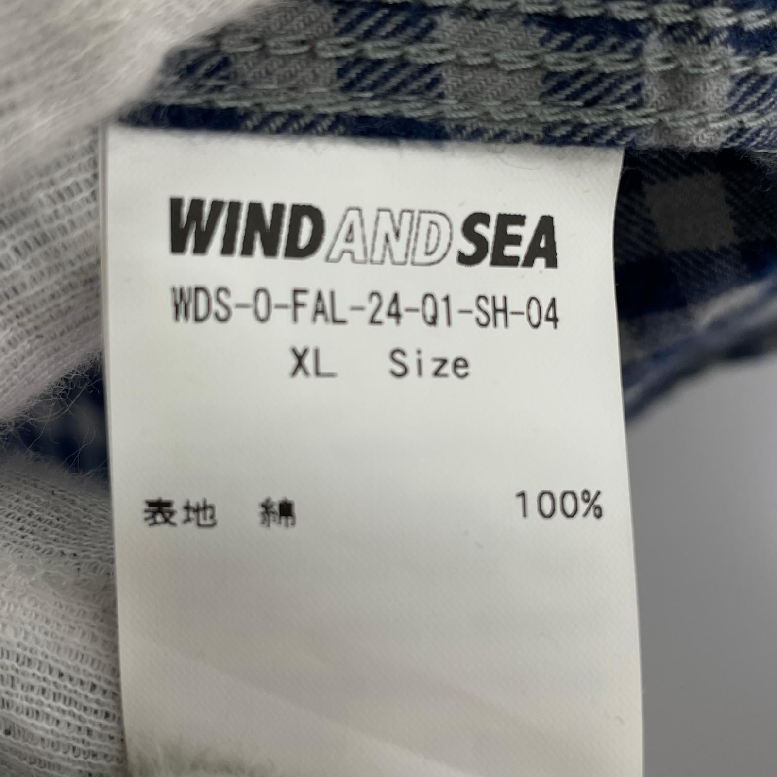 長袖シャツ チェックシャツ（XL）BLU