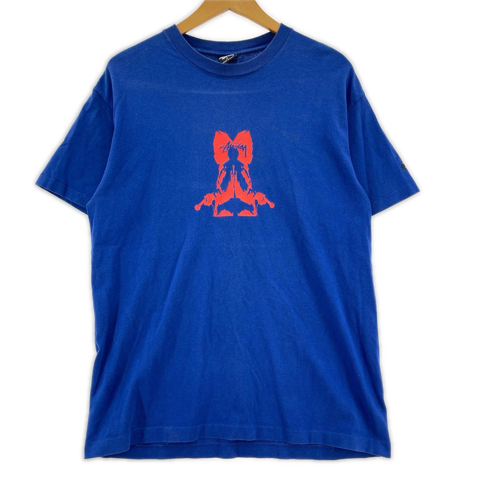 半袖Ｔシャツ 90s 00s 紺タグUSA製 NYC限定 (M)　青 M ブルー
