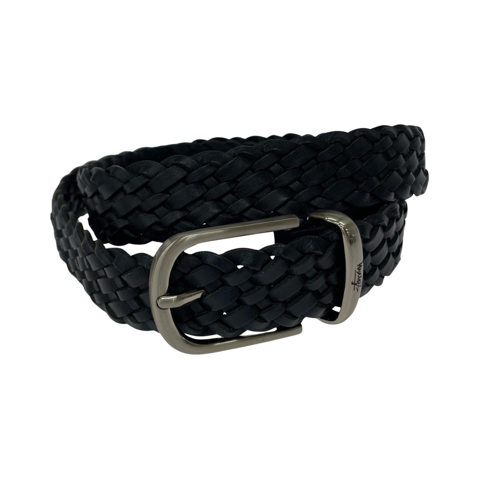 その他アクセサリー Braided Leather Belt ネイビー ネイビー