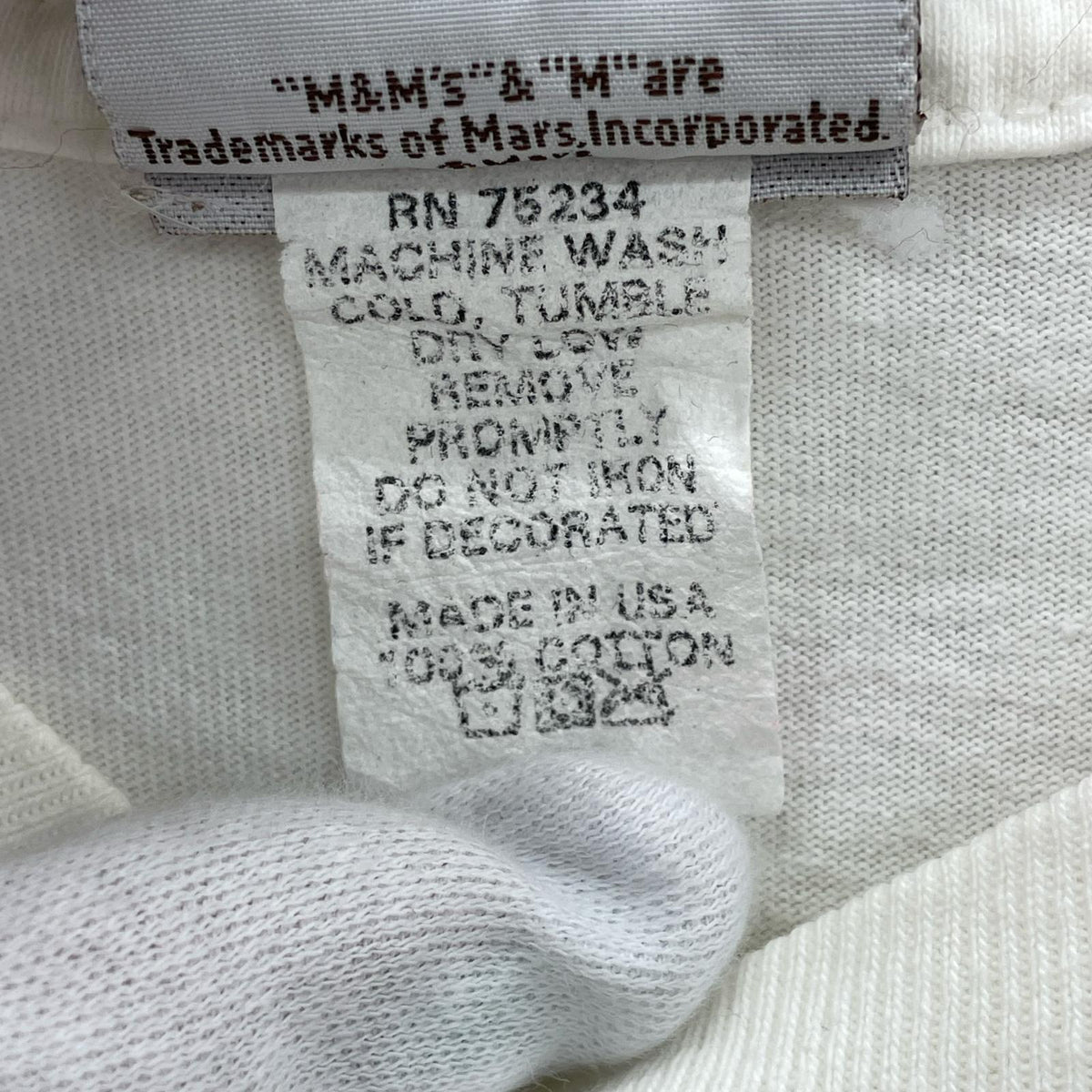 半袖Ｔシャツ USA製 M&M's S ホワイト